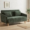 Canapea cu 2 locuri Milo, lemn de eucalipt, textil, verde cedru, L.155 cm, 223606B