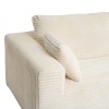 Canapea 3 locuri Solka, spuma, textil reiat, alba, L.227 cm, 223607A