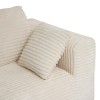 Canapea 3 locuri Solka, spuma, textil reiat, alba, L.227 cm, 223607A