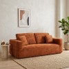 Canapea 3 locuri Solka, spuma, textil reiat, ambra, L.227 cm, 223607B