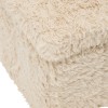 Taburet pliabil Duvia, MDF, blana artificiala, bej, L.38 cm, 223614