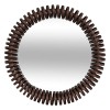 Oglinda Barrel, metal, sticla, maro tonka, D.61 cm, 223800B