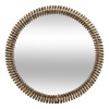 Oglinda Barrel, metal, sticla, aurie, D.90 cm, 223801A