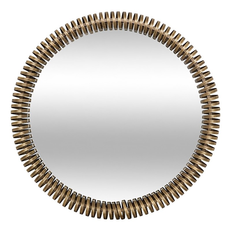 Oglinda Barrel, metal, sticla, aurie, D.90 cm, 223801A