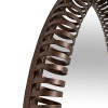 Oglinda Barrel, metal, sticla, maro tonka, D.90 cm, 223801B