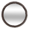 Oglinda Barrel, metal, sticla, maro tonka, D.90 cm, 223801B