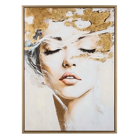 Tablou canvas Cleo, MDF, auriu, H.78 cm, 223812 