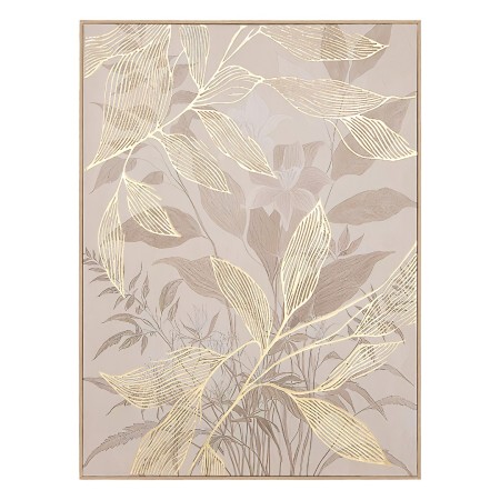 Tablou 3D canvas Perine, MDF, auriu, H.78 cm, 223815 