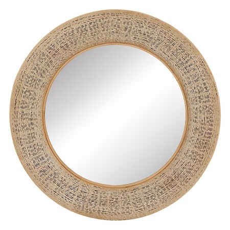 Oglinda Nathan, material natural, oglinda, bej, D.90 cm, 223828 
