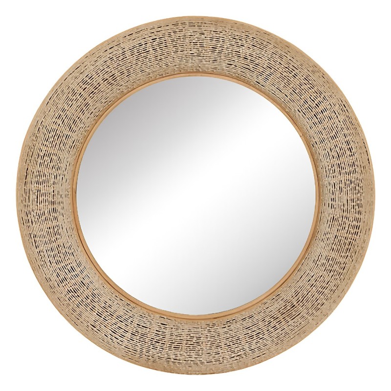 Oglinda Nathan, material natural, oglinda, bej, D.90 cm, 223828