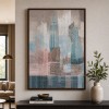 Tablou 3D canvas Juan, lemn de pin, bleu, H.116 cm, 223832