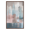 Tablou 3D canvas Juan, lemn de pin, bleu, H.116 cm, 223832