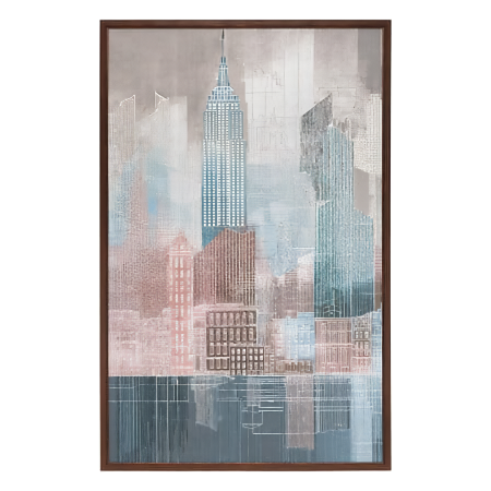 Tablou 3D canvas Juan, lemn de pin, bleu, H.116 cm, 223832 
