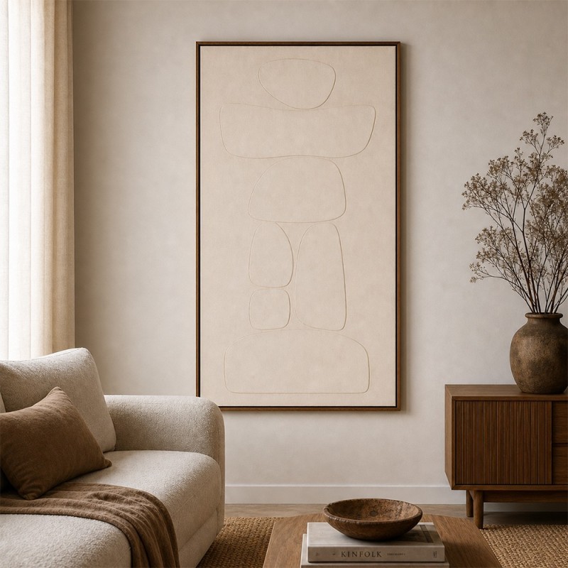 Tablou 3D canvas, MDF, alb, H.116 cm, 223833