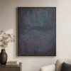 Tablou canvas Bea, lemn de pin, bleu, H.116 cm, 223834