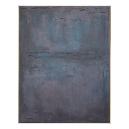 Tablou canvas Bea, lemn de pin, bleu, H.116 cm, 223834 