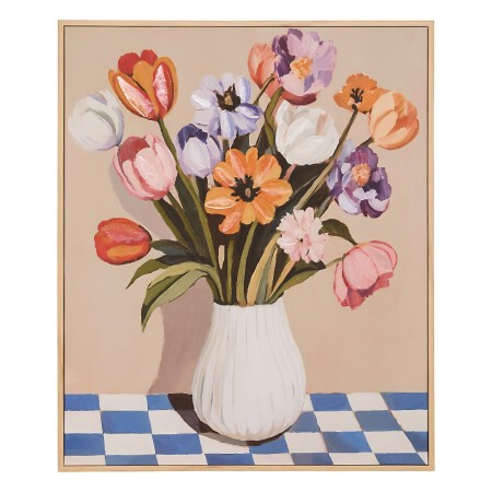 Tabou canvas Flori, MDF, multicolor, H.60 cm, 223839 