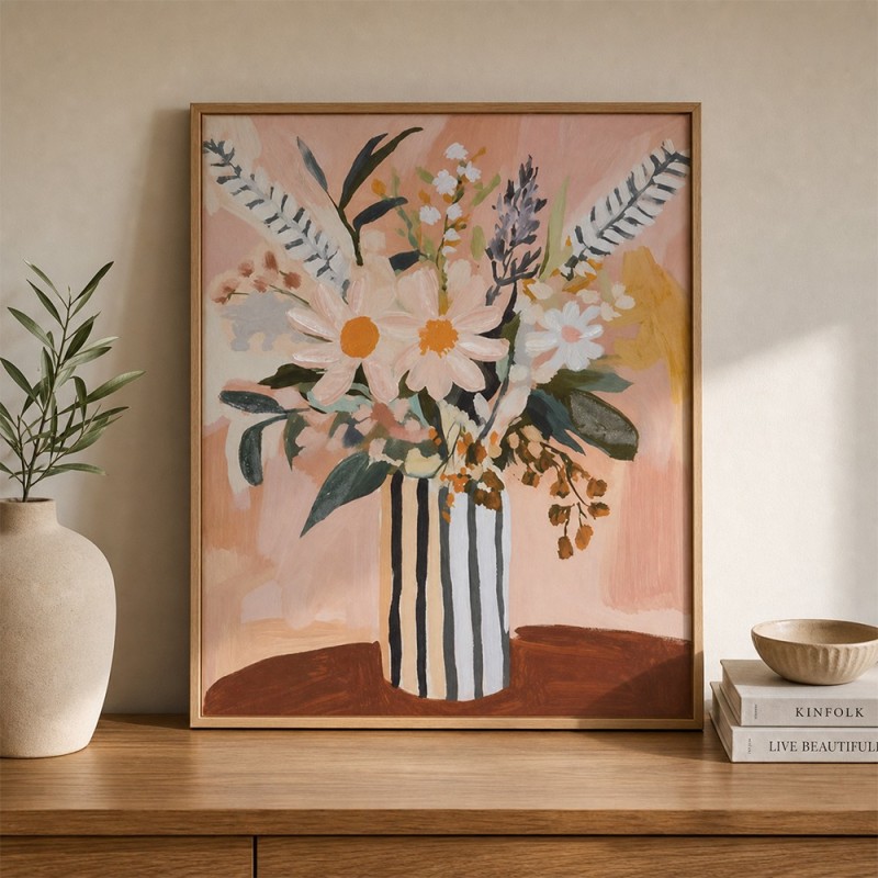 Tabou canvas Flori, MDF, multicolor, H.60 cm, 223839
