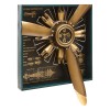 Ceas de perete Rudy, metal, auriu, H.94 cm, 223846