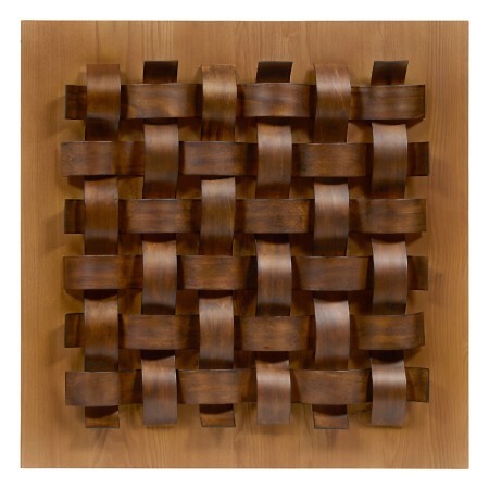 Decoratiune perete Marc, MDF, maro, 76X76 cm, 223847 