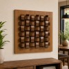 Decoratiune perete Marc, MDF, maro, 76X76 cm, 223847