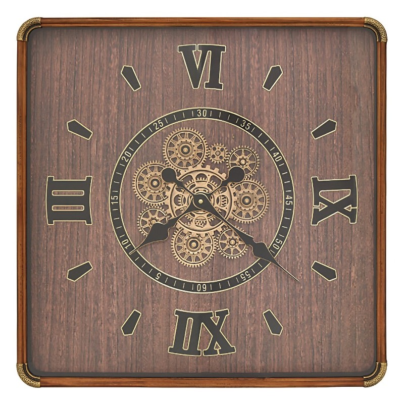 Ceas de perete Archie, MDF, maro, D.60 cm, 223848
