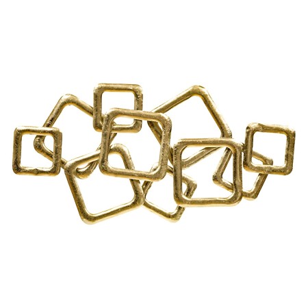 Decoratiune de perete Oriane, metal, aurie, L.100 cm, 223873 