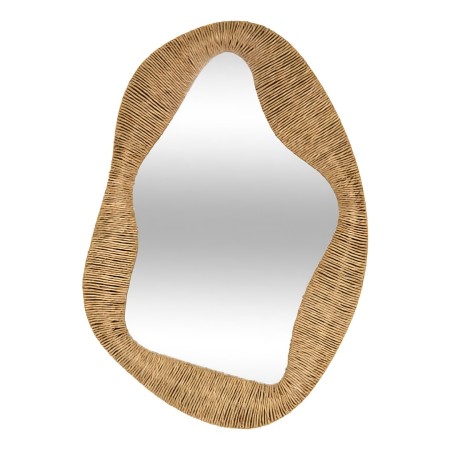 Oglinda Sanoa, material natural, sticla, bej, L.96 cm, 223877 