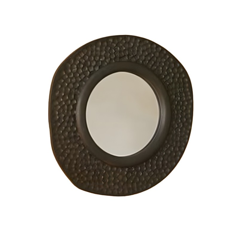 Oglinda Nyer, MDF, sticla, neagra, D.60 cm, 223879