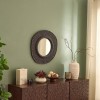 Oglinda Nyer, MDF, sticla, neagra, D.60 cm, 223879