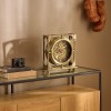 Ceas de masa Lou, metal, auriu, H.32 cm, 223881