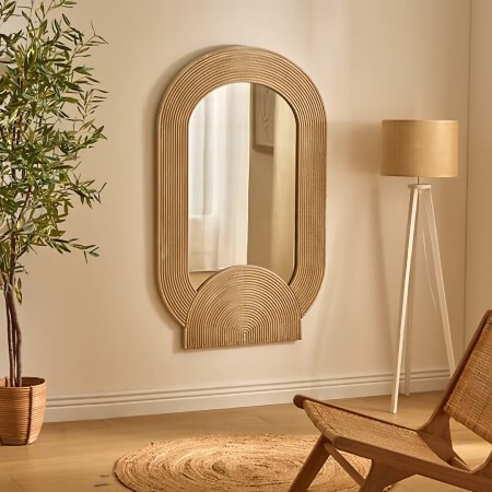 Oglinda Anouk, MDF, sticla, maro, H.145 cm, 223889 