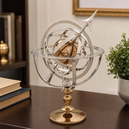 Decoratiune Nell, metal, argintiu, H.59 cm, 223901 