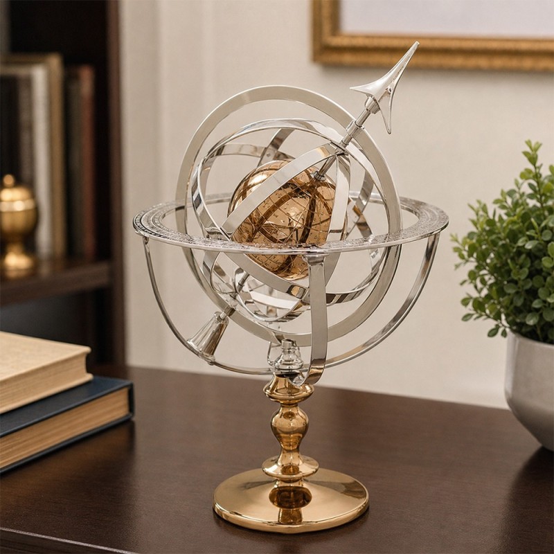 Decoratiune Nell, metal, argintiu, H.59 cm, 223901