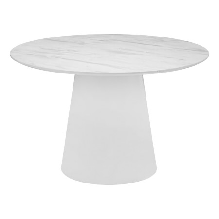 Masa dining Taquari, MDF, alba, D.120 cm, 213086 