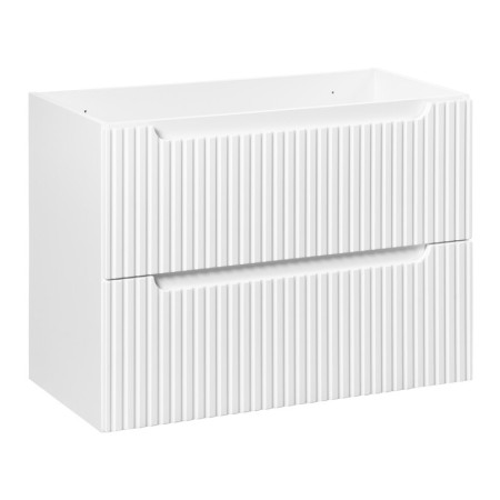 Dulap lavoar Nova White, MDF, PAL melaminat, alb, 2 sertare, L.80 cm, NOVA WHITE 82-80-2S