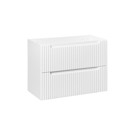 Dulap lavoar Nova White, MDF, PAL melaminat, alb, 2 sertare, L.80 cm, NOVA WHITE 82-80-2S