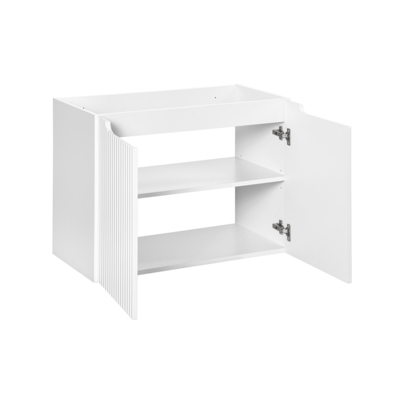 Dulap lavoar Nova White, MDF, PAL melaminat, alb, 2 usi, L.80 cm, NOVA WHITE 82-80-2D