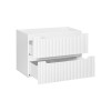 Dulap lavoar Nova White, MDF, PAL melaminat, alb, 2 sertare, L.80 cm, NOVA WHITE 82-80-2S