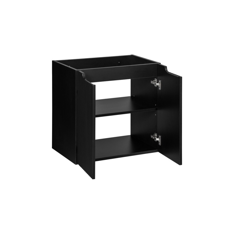 Dulap lavoar Nova Black, MDF, PAL melaminat, negru mat, 2 usi, L.60 cm, NOVA BLACK D2 82-60-2D