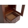 Dulap inalt Retro, lemn natural, maro, 1 usa, 4 sertare, H.180 cm, RETRO 800 FSC