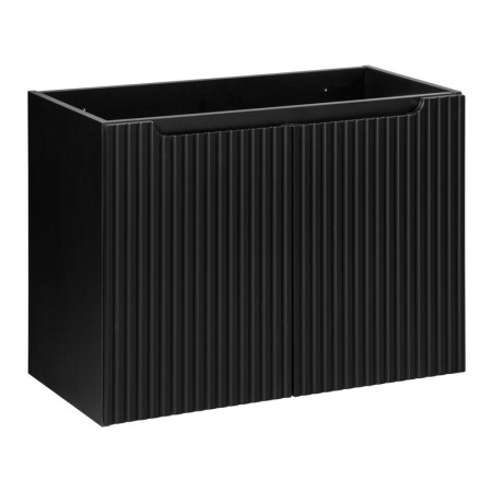 Dulap lavoar Nova Black, MDF, PAL melaminat, negru mat, 2 usi, L.80 cm, NOVA BLACK D2 82-80-2D