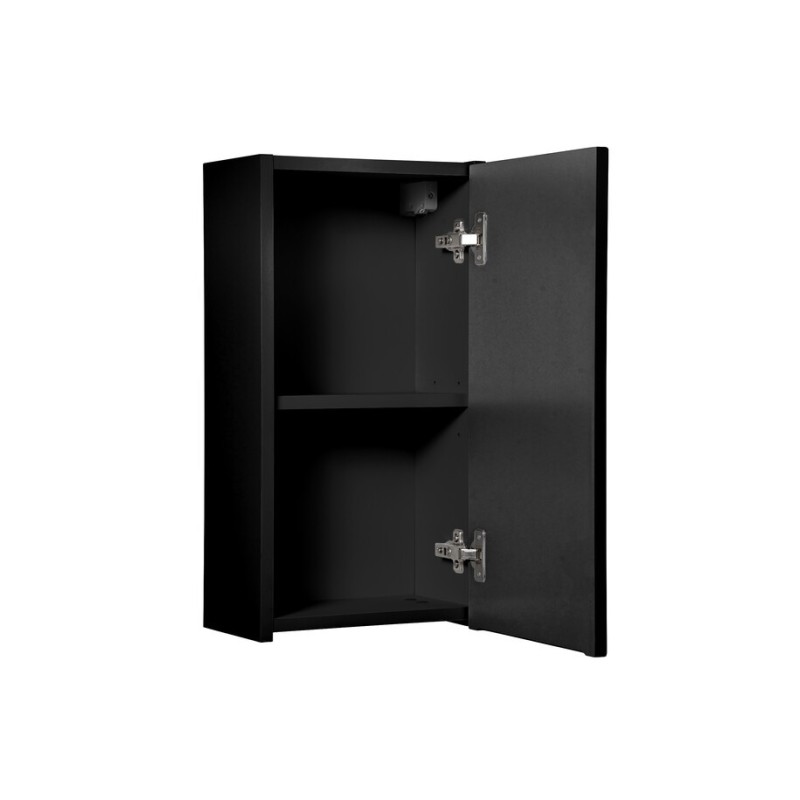 Dulap suspendat Nova Black, MDF, PAL melaminat, negru mat, 1 usa, L.30 cm, NOVA BLACK D 83-30-1D(W83-01D)