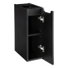 Dulap lateral Nova Black, MDF, PAL melaminat, negru mat, 1 usa, H.57 cm, NOVA BLACK D2 81-20-1D(W81-01D)