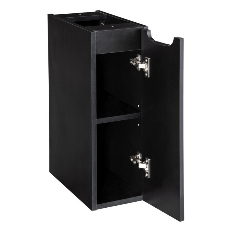 Dulap lateral Nova Black, MDF, PAL melaminat, negru mat, 1 usa, H.57 cm, NOVA BLACK D2 81-20-1D(W81-01D)