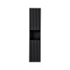 Dulap inalt Nova Black, MDF, PAL melaminat, negru mat, 2 usi, H.140 cm, NOVA BLACK D 80-03-2D(W80-02D)