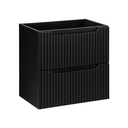 Dulap lavoar Nova Black, MDF, PAL melaminat, negru mat, 2 sertare, L.60 cm, NOVA BLACK D2 82-60-2S