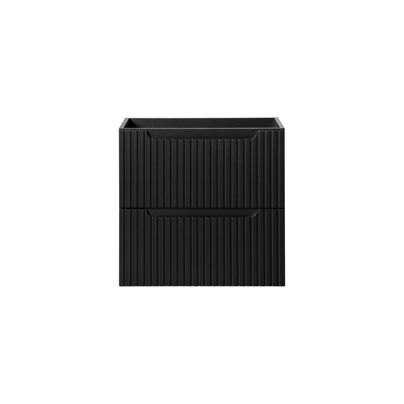 Dulap lavoar Nova Black, MDF, PAL melaminat, negru mat, 2 sertare, L.60 cm, NOVA BLACK D2 82-60-2S