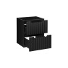 Dulap lavoar Nova Black, MDF, PAL melaminat, negru mat, 2 sertare, L.50 cm, NOVA BLACK D2 82-50-2S