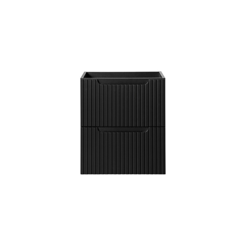 Dulap lavoar Nova Black, MDF, PAL melaminat, negru mat, 2 sertare, L.50 cm, NOVA BLACK D2 82-50-2S